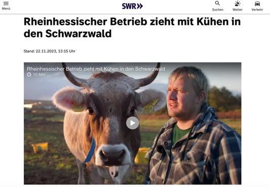 Großer Beitrag in der SWR Landesschau Hofgeschichten von unserem Umzug